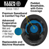 Klein Tools 60347 Hard Hat, Vented Full Brim, Class C, Premium KARBN Pattern, Rechargeable Lamp, Padded Sweat-Wicking Sweatband, Top Pad Klein Tools