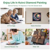 Kulvci Sun and Moon Diamond Painting Kits for Adults, Round Full Drill Diamond Art Kits, 5D DIY Diamonds Crafts for Home Wall Decoration Gifts 12×12Inch Kulvci