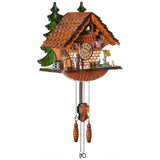 Kintrot Cuckoo Clock Traditional Chalet Black Forest House Clock Handcrafted Wooden Wall Pendulum Quartz Clock Kintrot