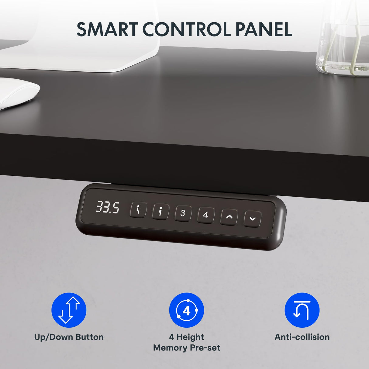 FLEXISPOT L Shaped Standing Desk, 63 x 47 Inch Electric Height Adjustable Corner Desk, Sit Stand Computer Workstation, Preset Controller, Home Office, Black Frame with Black Top FLEXISPOT