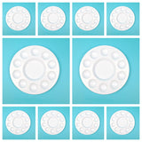 Rackii 10pcs Plastic Paint Palette Trays - Reusable Artist Palettes for Oil, Acrylic & Watercolor Painting, Perfect Paint Holder Trays for Studios, Classes & Birthday Painting Parties Rackii