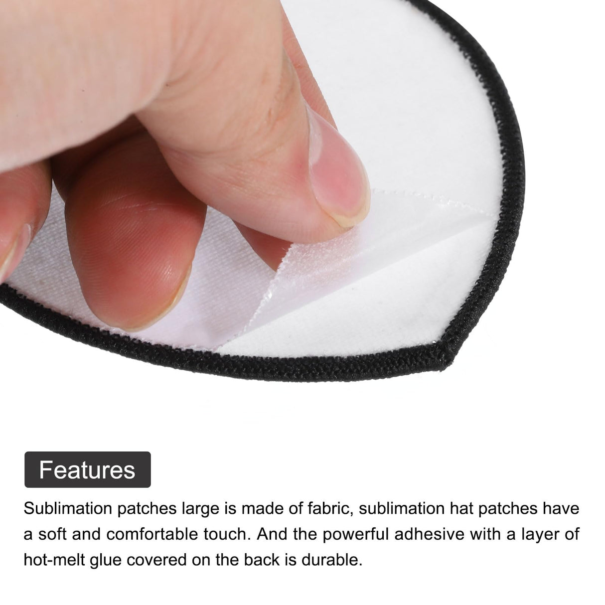 MECCANIXITY 16pcs Sublimation Patch Blank, 8cm/3.15" Fabric Iron-on Blank Heat Transfer Repair Patch for DIY Crafts Caps Clothes Shoes Bags Uniforms Heart, White MECCANIXITY