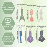 ACRNIGHEET 6PCS Seashell Macrame Keychain Kit for Beginners DIY Boho Macrame Making Kit for Adults Colorful Keychain Macrame Starter Kit for Keys Bags Charms Ocean Macrame Keychain Kit with Video ACRNIGHEET