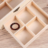 Artibetter Unfinished Wooden Boxes: 1PC Unfinished Wooden Jewelry Box Treasure Boxes with Locking Clasp for Jewelry Storage DIY Crafts ARTIBETTER