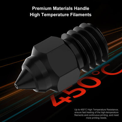 Creality High End Hardened Steel Nozzle MK8 0.4MM 450℃ Harden Extruder Tips with High Thermal Conductivity for Creality Ender 3/Pro/V2/MAX,Ender 5/Pro/Plus,Ender 6,CR-10S/S4/S5 3D Printers - WoodArtSupply