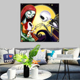 MMAHD 5D DIY Diamond Art Painting Kits, Cartoon Skull Round Full Drill Diamond Art Crafts Home Wall Decoration 15.8 x 15.8inch MMAHD