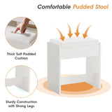 Mauqvit Vanity Desk with Mirror and Light，Vanity Desk with 2 Large Drawers, 2 Large Storage，Charging Station and 10 Lights 3 Lighting Modes Adjustable Brightness Dresser, White Maupvit