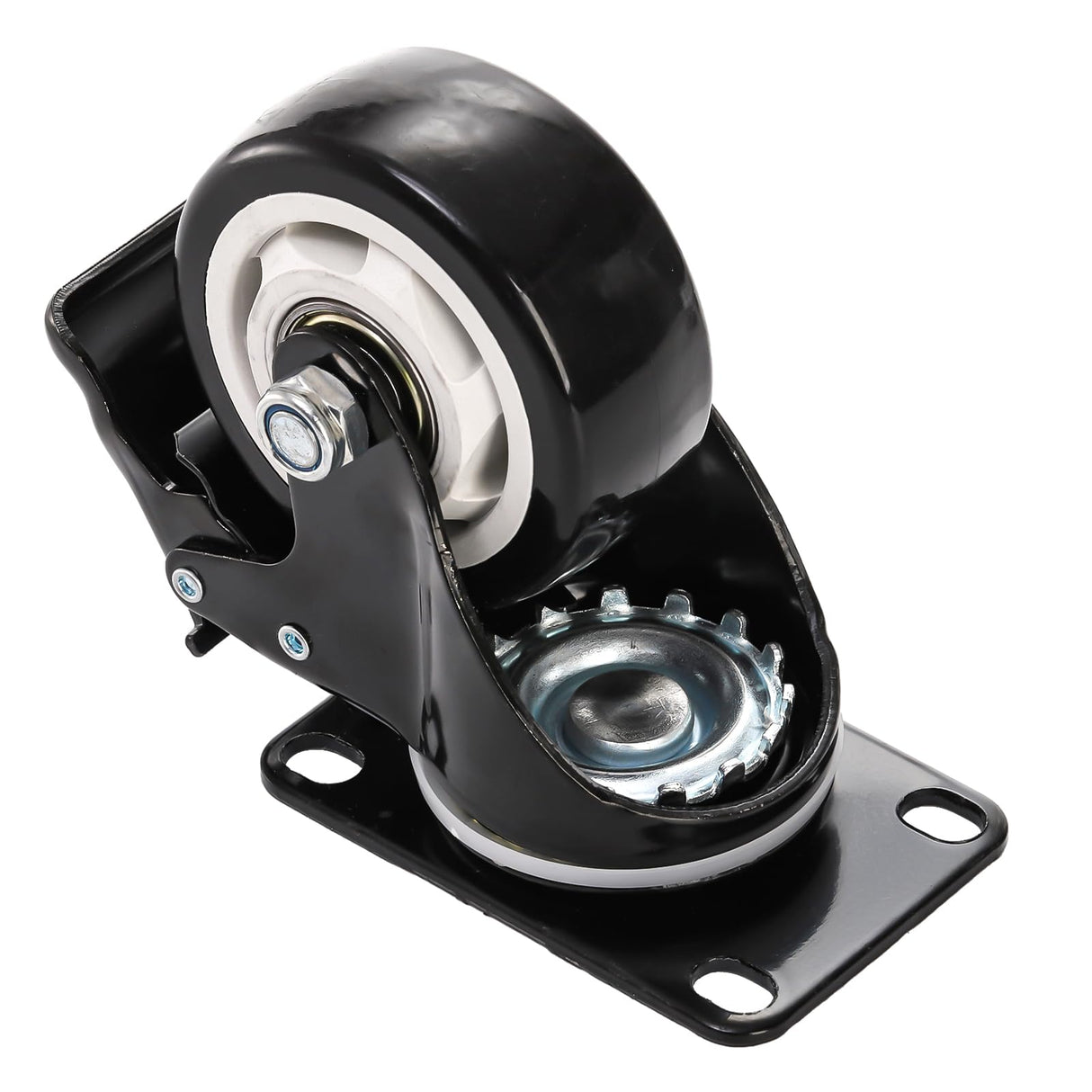 Yarlung 8 Pack 3 Inch Caster Wheels, Heavy Duty Plate Swivel Casters Set with Brake, 360°Rotating Caster No Noise Wheel for Cart, Furniture, Workbench yarlung