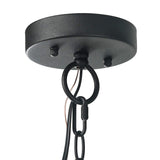 LOG BARN Outdoor Pendant Lights, Porch Fixture in Painted Black Metal with Clear Bubbled Glass Globe, Hanging Lantern Lamp for Gazebo, Entry, Yard LOG BARN