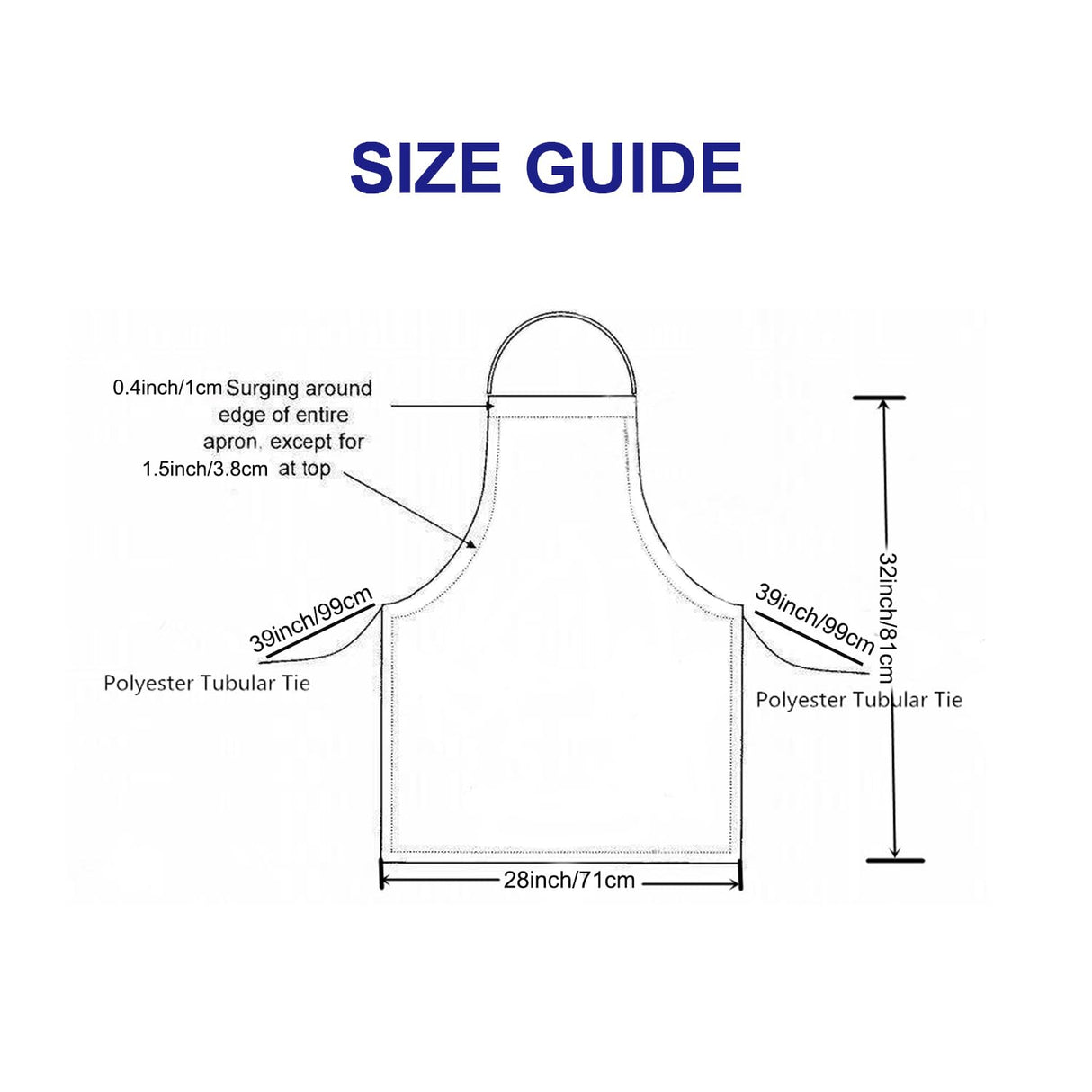 Weavric Unisex Bib Apron with No Pocket, White, 32x28 Inch with Long Ties for Women Men Chef, Kitchen, Crafting, Drawing, Pack of 2 Weavric