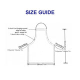 Weavric Unisex Bib Apron with No Pocket, White, 32x28 Inch with Long Ties for Women Men Chef, Kitchen, Crafting, Drawing, Pack of 2 Weavric