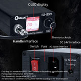 QUECOO T12-959 Soldering Iron Station Kit, LCD Screen with T12 Soldering Iron Tips, Heating up Fast, Automatic Standby-Automatically Wake up, for Electronic Repairing, With K tip (SET1) QUECOO