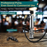 FERRODAY 4" Beer Keg Tap Heavy Duty Complete D-System Keg Pump US Beer Keg Pump for Sankey Keg Party Pump Picnic Keg Tap Keg Hand Pump Draft Beer Kegerator Pump Easy Lock 4 Inch Keg Pump Soda Pump Ferroday