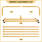 DOEWORKS Wedding 6.5 FT Gold Rectangle Arch Stand, Metal Arch Backdrop Stand Gold Wedding Arch Stand,for Wedding, Birthday Party,Gold DOEWORKS