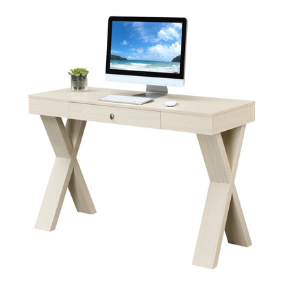 Convenience Concepts Newport 1 Drawer Desk, Ivory