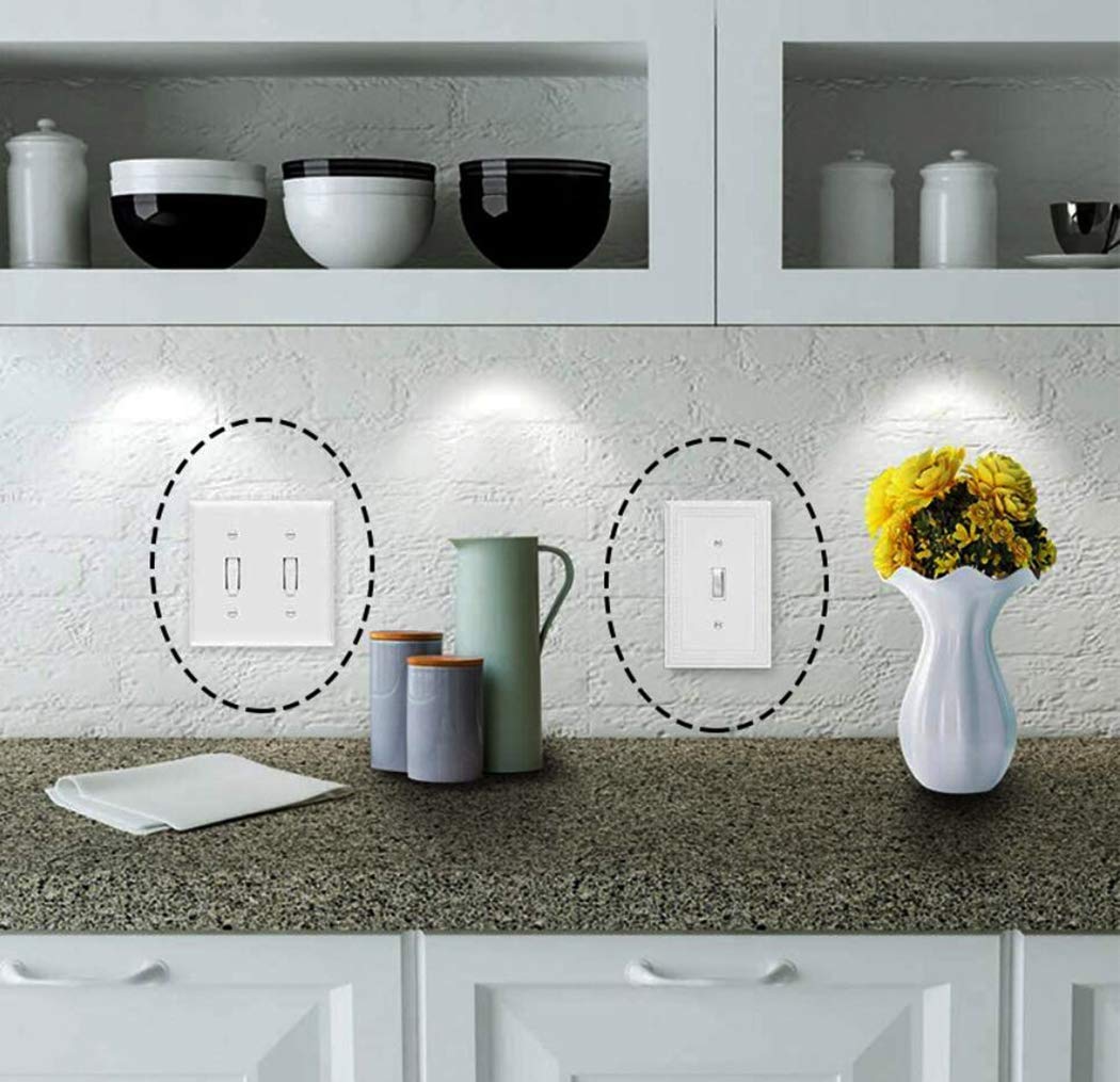 Moukiween Light Switch Cover Resin Molds, 6Pcs Switch Plate Covers Silicone Molds Standard Switch Socket Panel Epoxy Molds for Resin Casting DIY Switch Covers Crafts Home Decor Moukiween