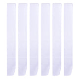 BBTO 6 Pieces White Sashes Blank for Pageants 2024 Blank Satin Sash Plain Sashes for DIY Wedding Hen Party Beauty Pageant Graduation Party Decorations BBTO