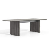 Safco Products Medina Modern Office Conference Meeting Room Table, 8', Gray Steel Safco