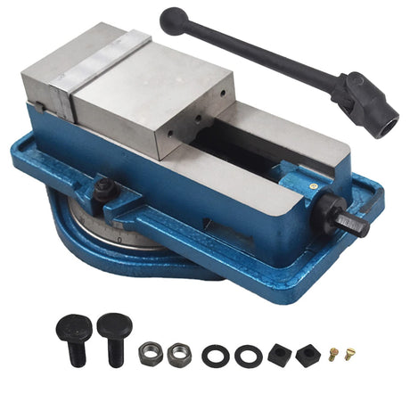 waltyotur 4 x 4-1/8 Precision Mill Vise Anti-Jaw Lifting W/Swivel Base, Lockdown CNC Milling Machine Vise With Base Clamp Vise for Milling Shaping waltyotur