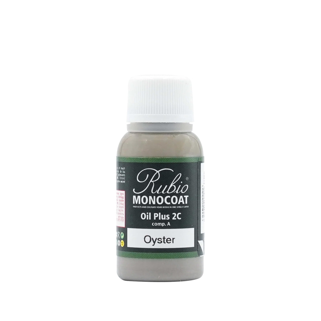 Rubio Monocoat Wood Stain & Finish Sample - Oyster | Oil Plus Part A | Quick-Dry, Eco-Friendly Linseed Wood Oil for Indoor Use | Ideal for Sampling Oil Plus 2C & Touch Ups | 20 mL Rubio Monocoat