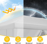 COBIZI Canopy 10x30 Pop Up Canopy Tent with 8 Sidewalls Party Tents for Parties Wedding Backyard Waterproof Outdoor Commercial Event Tent with Stakes, Ropes, Sandbags, White COBIZI