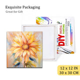 Natuyalo Framed Paint by Numbers Kit for Adults - Sunflower DIY Adult Paint by Number Kits Flowers Acrylic Canvas Painting for Adults Beginners Art Crafts with Frame, 12x12 Inch Natuyalo