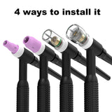 WelderElite 123 Pcs TIG Welding Torch Kit - Alumina Nozzle, Collets, Stubby Gas Lens #12 Heatproof Glass Cup, Consumables for WP-17/18/26 WelderElite