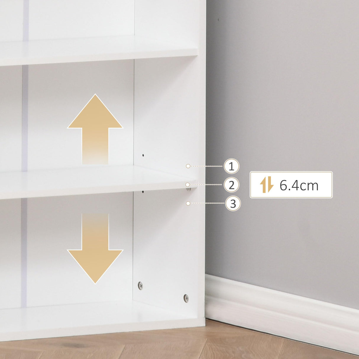 HOMCOM Fold-Out Convertible Writing Table, Wall Mount Desk Cabinet with Blackboard and Side Shelf Multi-Function Home Office Workstation, White HOMCOM