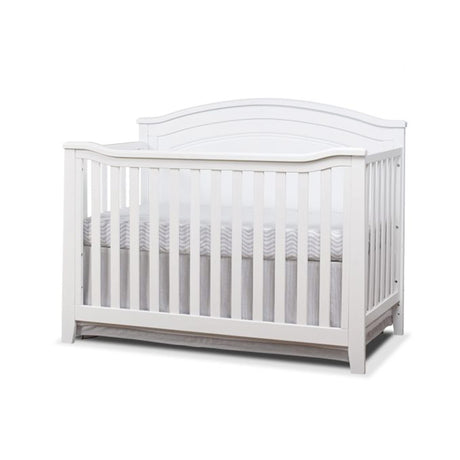 Sorelle Furniture Berkley Round Top Crib, Classic 4-in-1 Convertible Crib, Made of Wood, Non-Toxic Finish, Wooden Baby Bed, Toddler Bed, Child’s Daybed and Full-Size Bed, Nursery Furniture-White SORELLE FURNITURE