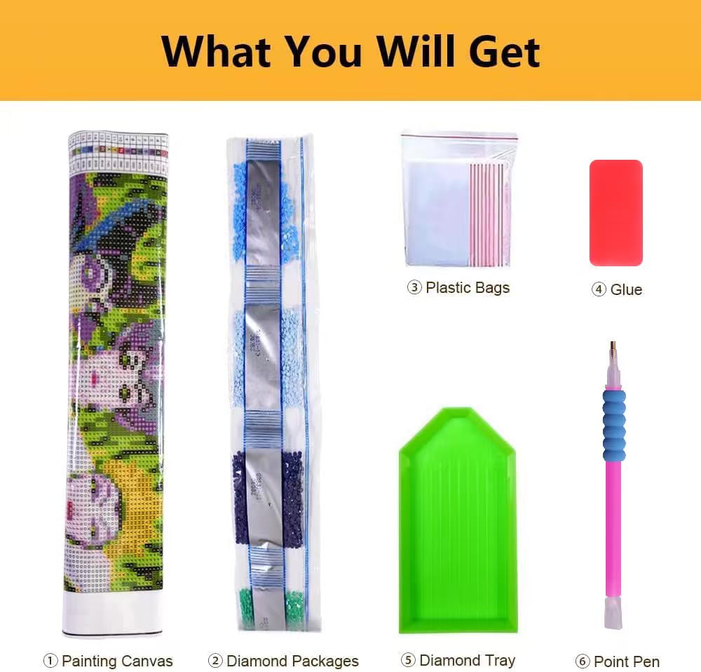 Mowana 2 Pack Moon Beach Diamond Art Kits for Adults – Moonlight Diamond Painting on Canvas, Landscape & Moonwaterfall Relaxing 5D DIY Diamond Art Painting Kit Wall Decor 12x16inch Mowana