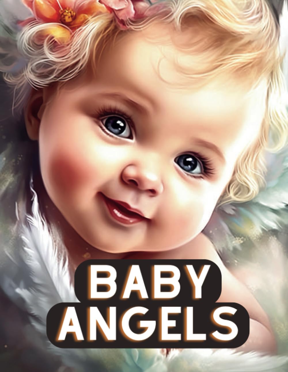 Baby Angels: Adult Coloring Book: Adorable and Sweet Little Angels | Grayscale | Cute Mystical Designs WoodArtSupply