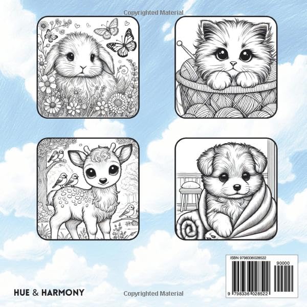 Cozy Animals Coloring Book: A coloring book for calm and joy WoodArtSupply