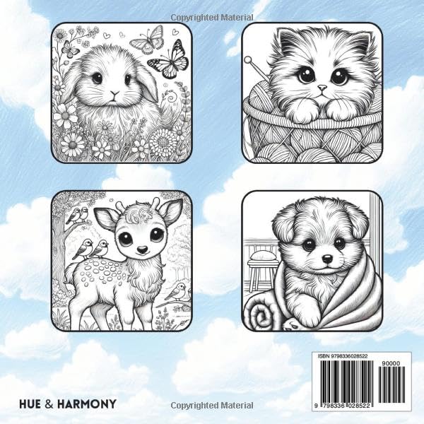 Cozy Animals Coloring Book: A coloring book for calm and joy