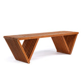 VINGLI Outdoor Wooden Bench, 63" All Weather Patio Bench Porch Bench, 600lb Capacity Outdoor Backless Benches for Yard Park Garden VINGLI