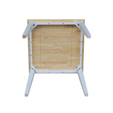 IC International Concepts Wood Table, Dining Height, White/Natural IC International Concepts