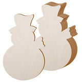 8 Pcs Large Christmas Wooden Snowman Cutouts Unfinished Wood Snowman Hanging Decoration Blank Wooden Snowman Shape Slices Ornaments for DIY Crafts Christmas Winter Xmas Party Door Hanger Home Decor AWIZOM