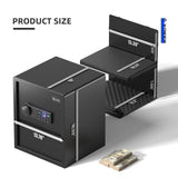 XDeer Biometric Safe Box, Quick-Access Security Safe Box with Upgraded Fingerprint, Steel Handgun Safe Lock Box for Kid/Home/Office (1.69 Cubic Feet) XDeer