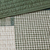 Woolrich Quilt Set Patchwork Channel Quilting, Cottege Coverlet for Twin Size Bed All Seasons, Lightweight Prewashed Cotton Coverlet Bedspread, Shams, Mill Creek, Oversized Twin/Twin XL Green 2 Piece Woolrich John Rich & Bros.