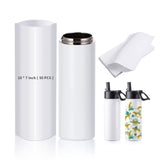 PYD Life Sublimation Blanks Shrink Wrap Film,10 x 7 Inch Sublimation Shrink Sleeves for Sublimation Tumblers Mugs,Heat Sublimation Shrink Wrap for 11 OZ 30 OZ Sublimation Mugs Tumbler 50 PCS,White No Branding