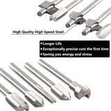 Saiper 10pcs HSS Carpentry Router Bits 1/8 Inch( 3mm ) Shank Engraving Bits Fit for Dremel Foredom Rotary Tools Set for Edge Grooving Wood Deburring Engraving and Milling Saipor
