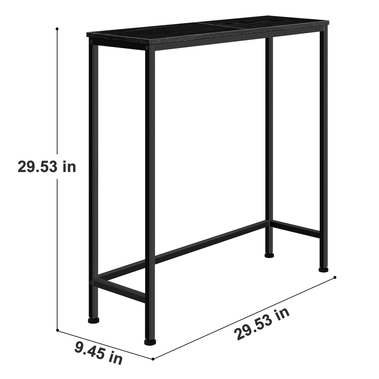 YBING Narrow Console Table Small Entryway Table Thin Table Sofa Side Table Hallway Table for Living Room Foyer Bedroom Corridor Office Black YBING
