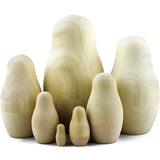 Unpainted Nesting Dolls - DIY 7 Matryoshka Nesting Dolls Blank - DIY Unfinished Blank Doll for Paint Gifts - Make Your Own Doll MATRYOSHKA&HANDICRAFT