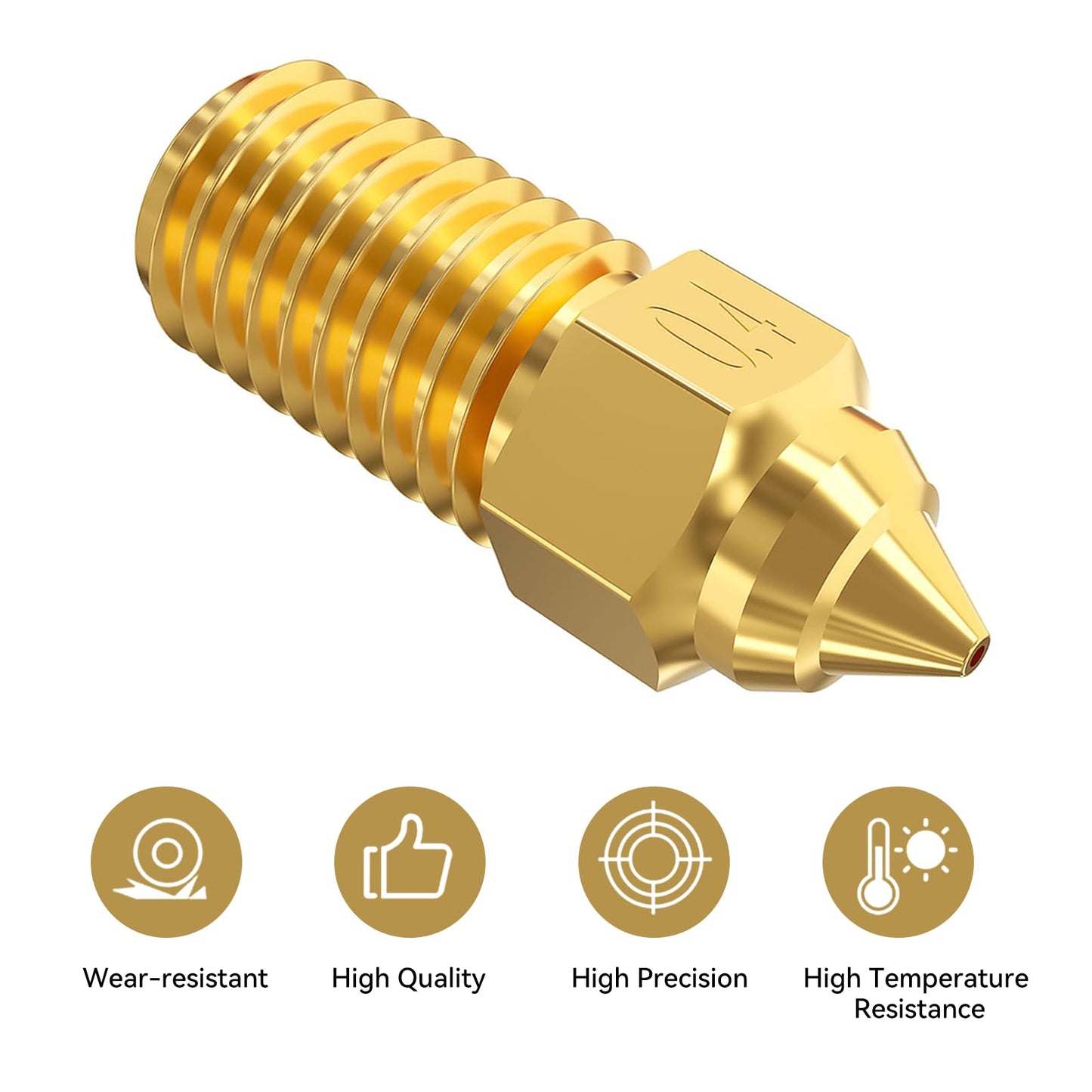 CCTREE 10PCS 0.4mm Ender 3 V3 SE Brass Nozzles Kit, 3D Printer Parts High Speed M6 0.4mm Nozzles Kit for Creality 3D Printer Ender 3 V3 SE, Ender 5 S1, Ender 7, Spider 1.0 Hotend - WoodArtSupply