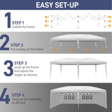 Outvita 10x20ft Ez Pop Up Canopy, Portable Instant Canopy Tent with 4 SideWalls for Outdoor Events, Party, Wedding, Birthday,Graduation Outvita