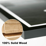 Egofine 12x16 Picture Frame Black Covered by Plexiglass Made of Solid Wood, Display Pictures 9x12 and 11x14 with Mat or 12x16 Without Mat for Table Top and Wall Mounting Egofine