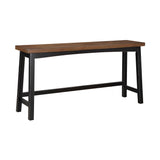 Lexicon 4-Piece Bar Table Set with 3 Saddle Stools for Small Kitchens and Living Spaces, Black/Brown Lexicon