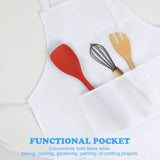 SINLAND Kids Apron with Pocket 2 Pack Adjustable Children Chef Apron for Cooking Baking Painting (M: 6-12 Years) SINLAND