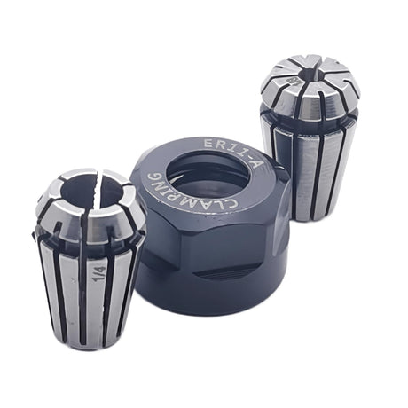 Spring Collets CNC Lathe Milling Chuck -ER11 High Precision 1/8 Inch and 1/4 Inch Collet Nut Set for CNC Engraving Mechine/Lathe Milling Tool F.L.S