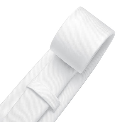 DecTwig Men's Ties Solid Color Formal Neckties 3.15" (8CM) White Ties For Men