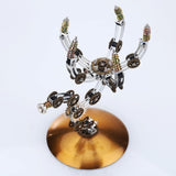 PUOSUO 3D Metal Puzzle for Adults, DIY Mechanical Assembly Wasp Metal Model Kits with RGB Colors Lamps 3D Jigsaw Puzzles Desk Ornament (RGB lightt) PUOSUO